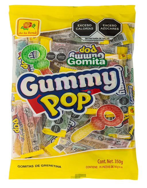 Gomitas Gummy Pop 25 piezas 14 grs