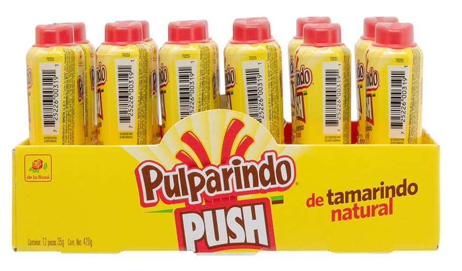 Pulparindo Push Display 12 pzas – 35 g c/u