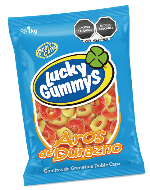 Gomitas Aros Durazno con 1kg.