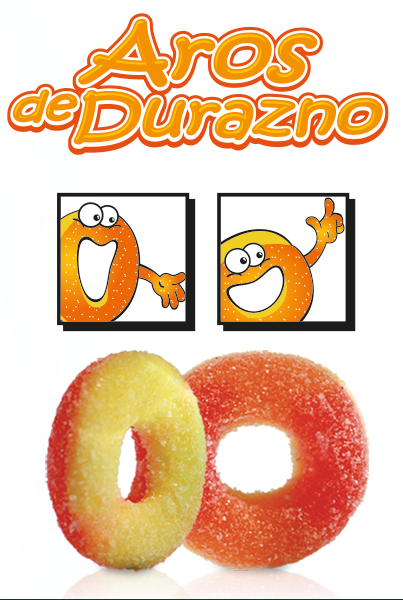Gomitas Aros Durazno con 1kg.