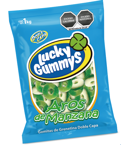 Gomitas Aros Manzana con 1kg.