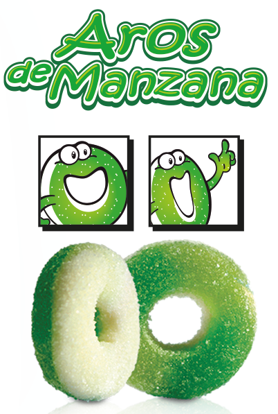 Gomitas Aros Manzana con 1kg.