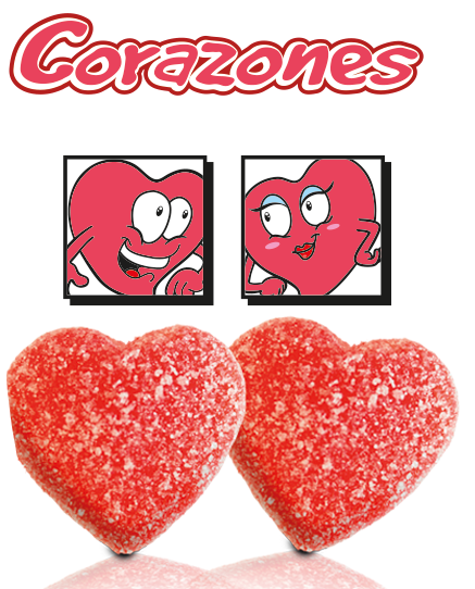 Gomitas Corazones con 1kg.