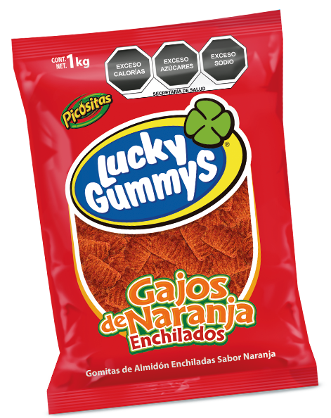 Gomitas Gajos de Naranja Enchilados con 1kg.