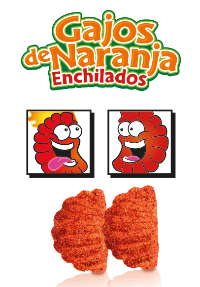 Gomitas Gajos de Naranja Enchilados con 1kg.
