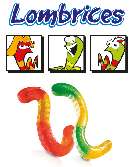 Gomitas Lombrices con 1kg.