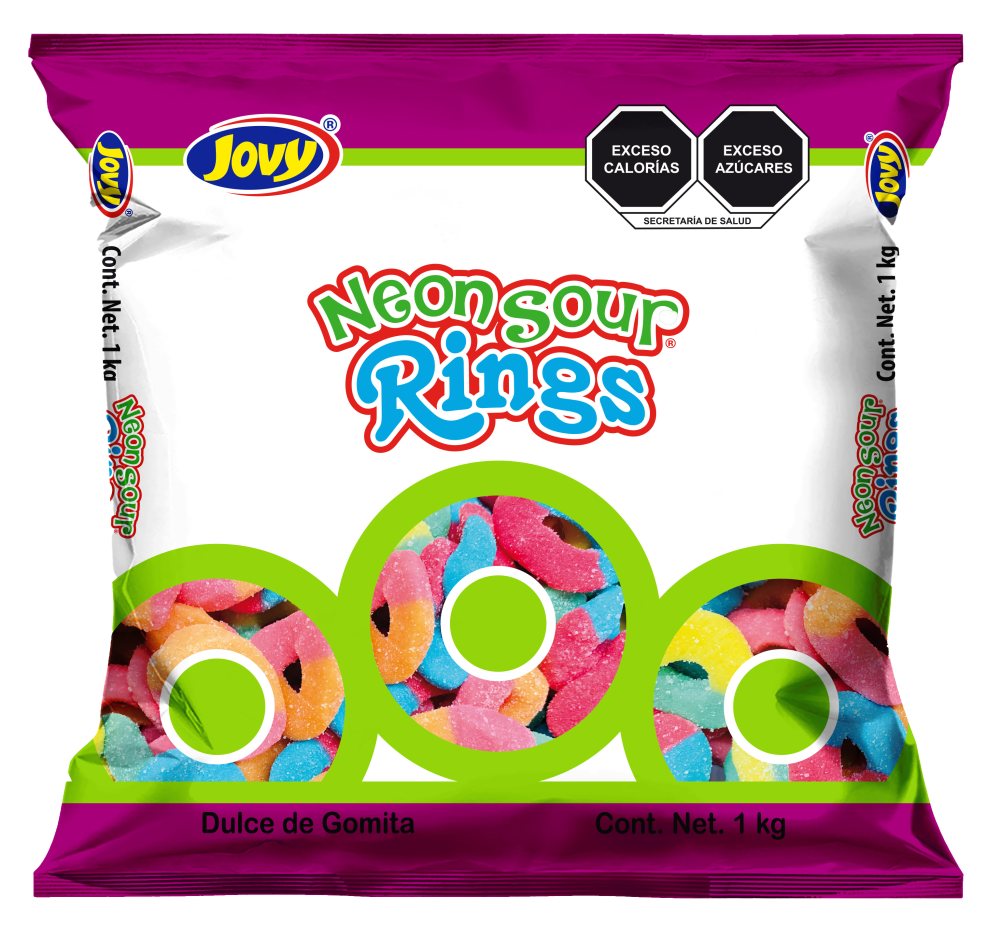 NEON SOUR RINGS con 1kg.