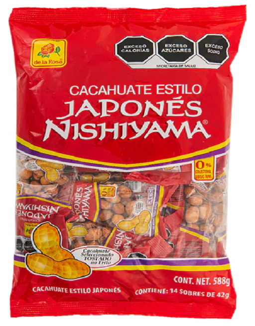 Cacahuate Japonés Nishiyama 14 piezas 42 grs