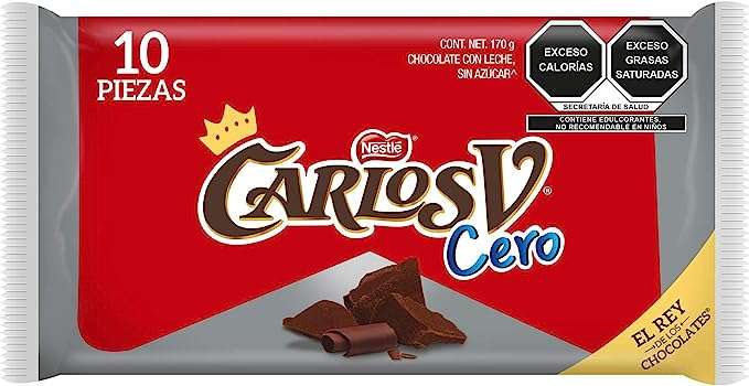 Carlos V Cero Chocolate Nestlé Suizo 10 Piezas