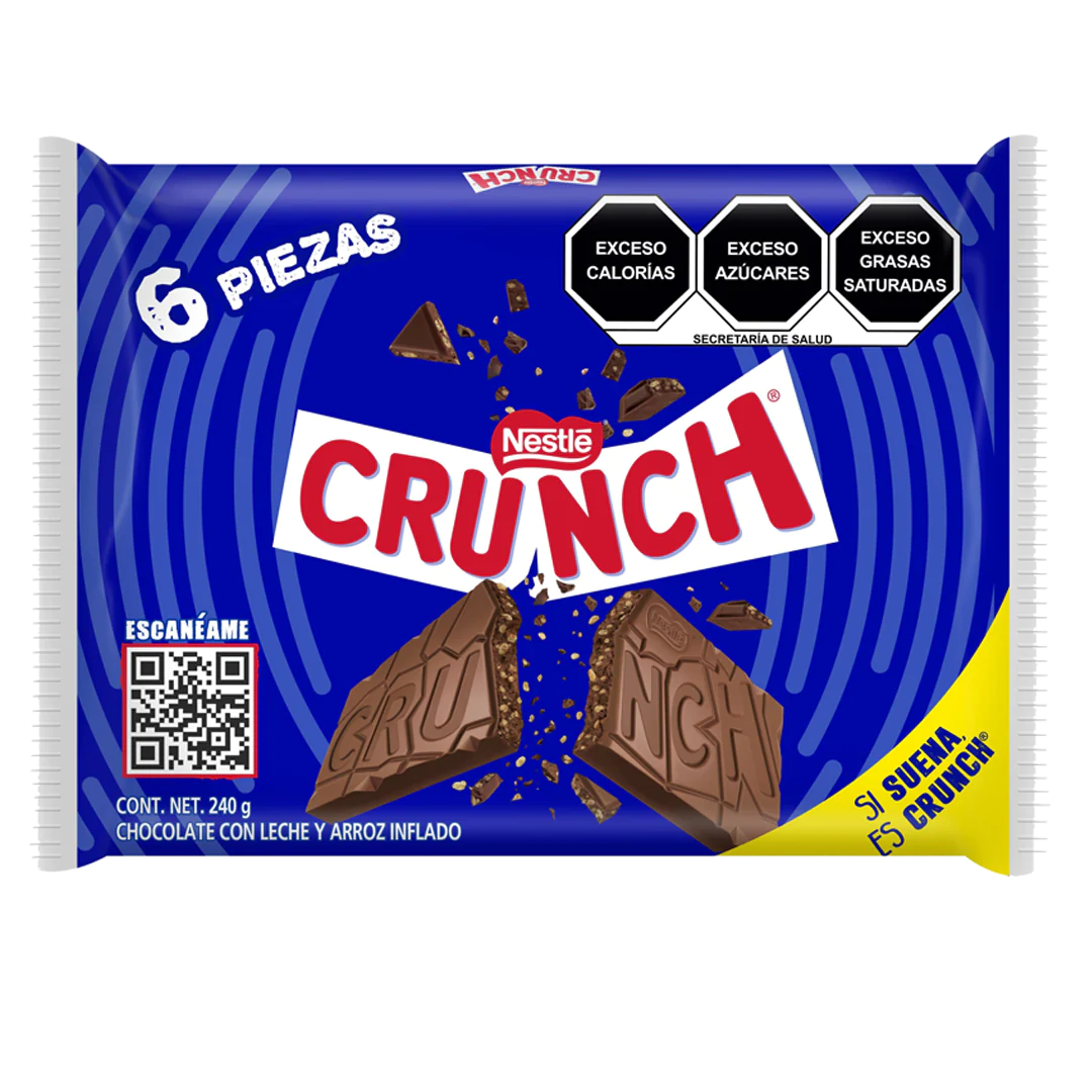 Crunch Chocolate Nestlé 6 Piezas
