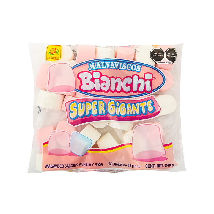 Bombón Bianchi Súper Gigante Blanco y Rosa 840 grs