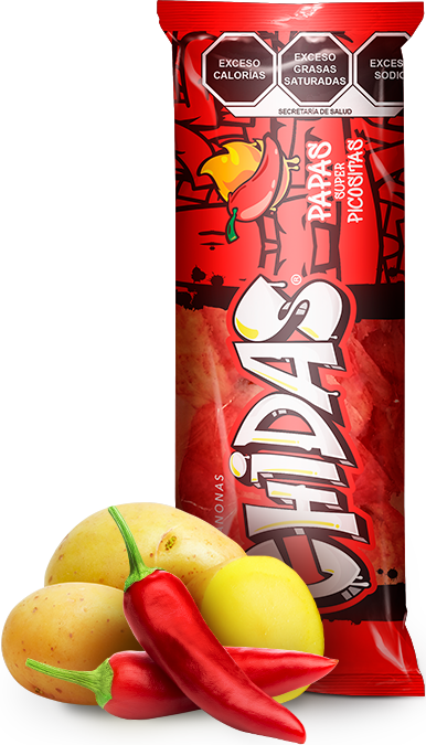 Caja de CHIDAS PAPAS super picositas