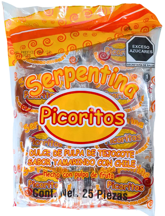 Picoritos Serpentina Tamarindo 25pz