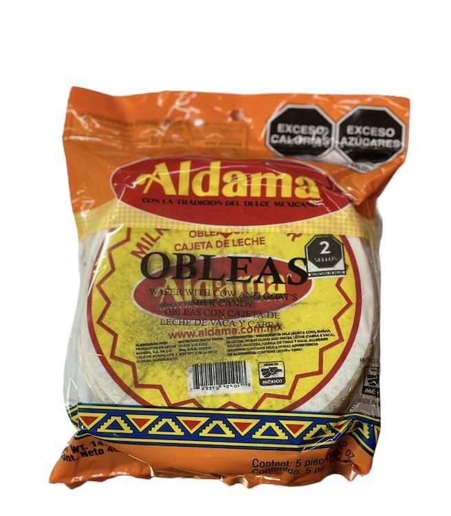 Oblea Aldama con 5 piezas - Dulces de Cajeta