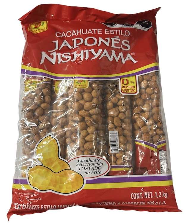 Cacahuate Japonés Nishiyama 6 sobres 200 grs