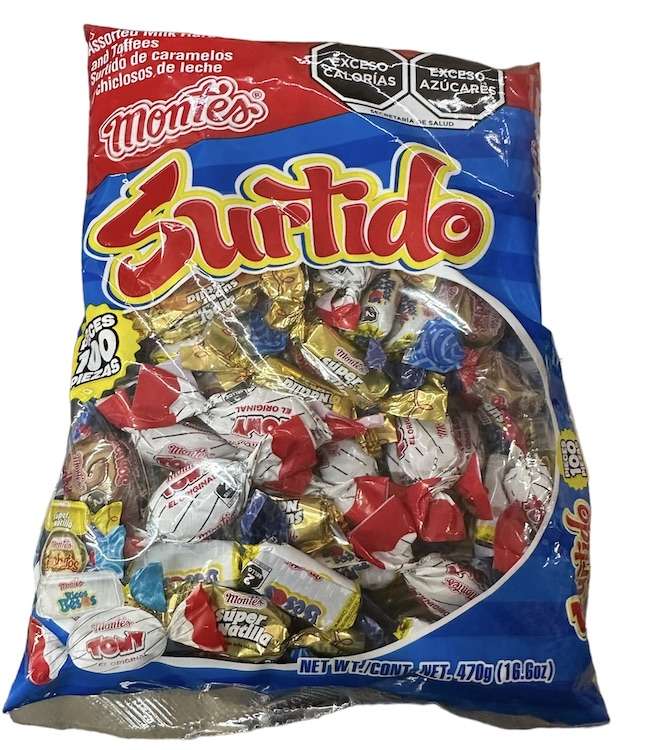 Caramelos Montes Surtido 100 piezas 470 grs.