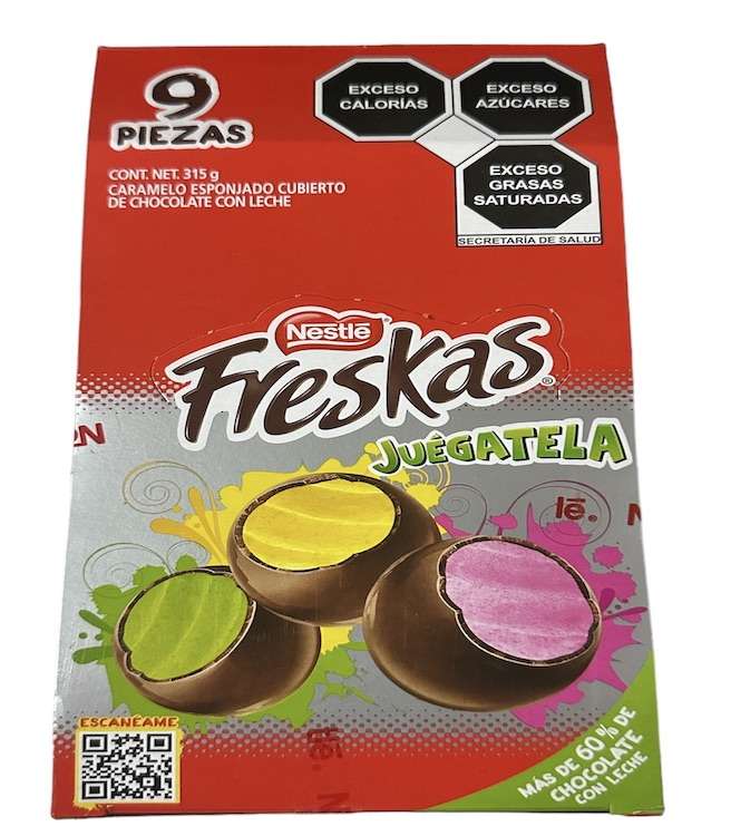 Chocolate Freskas, 9 piezas 35g c/u