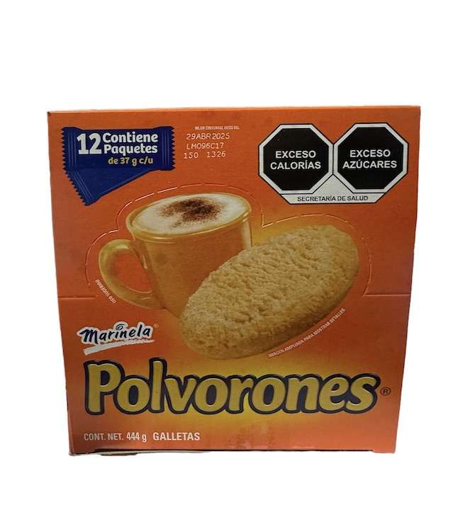 Galletas Polvorones Marinela 12 Paquetes Cont. Net. 444 Grs.