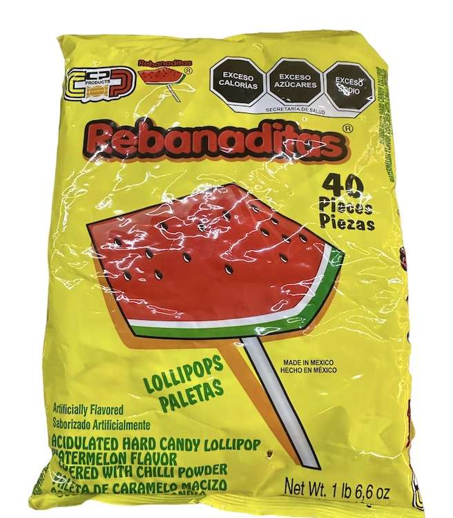 Paleta Rebanadita De Sandía Sin Chile Dulce 40 Piezas