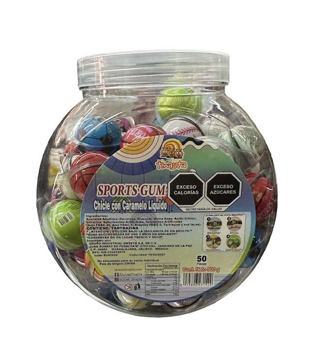 Chicle Sports Gum Tinajita- 50 piezas